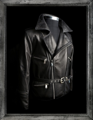 Biker jacket horsehide black